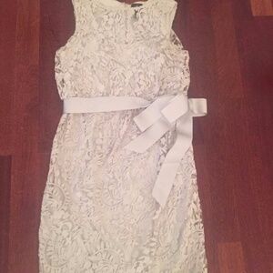 Adrianna Papell Sleveless Blue Lace Cocktail Dress